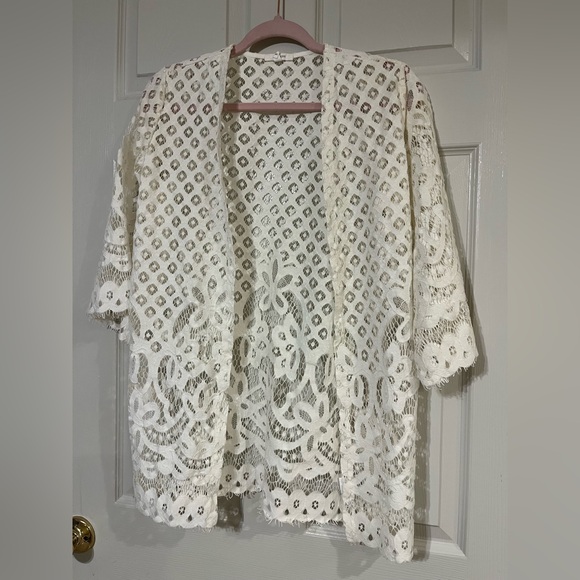 Maurices Jackets & Blazers - Maurices Cream Lace Women's Jacket